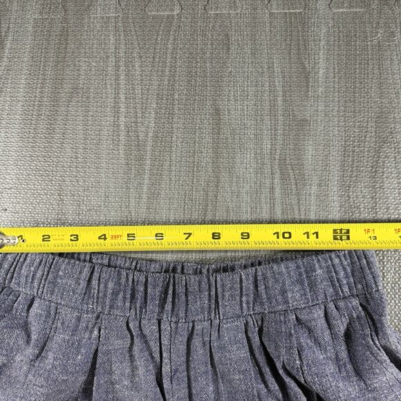 THML Linen Cotton Denim Wide Leg Pant With Embroidered Lace Design Medium - Picture 7 of 9